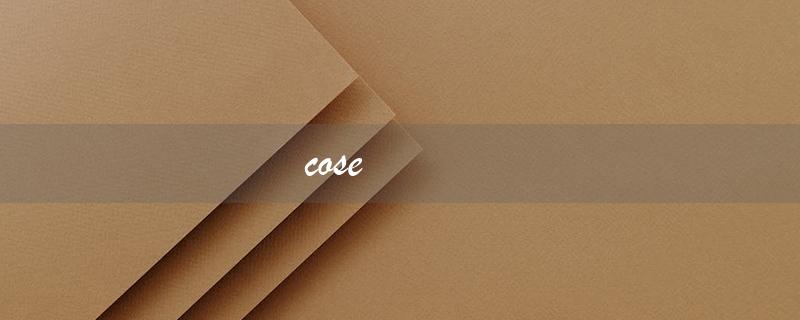 cose（cose的含义是什么）