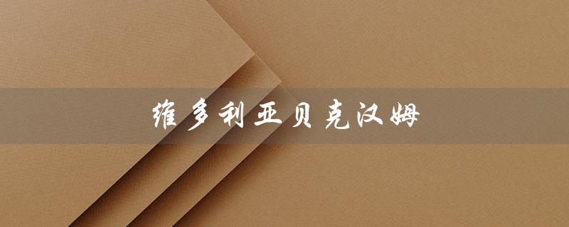 维多利亚贝克汉姆（维多利亚贝克汉姆品牌是什么）